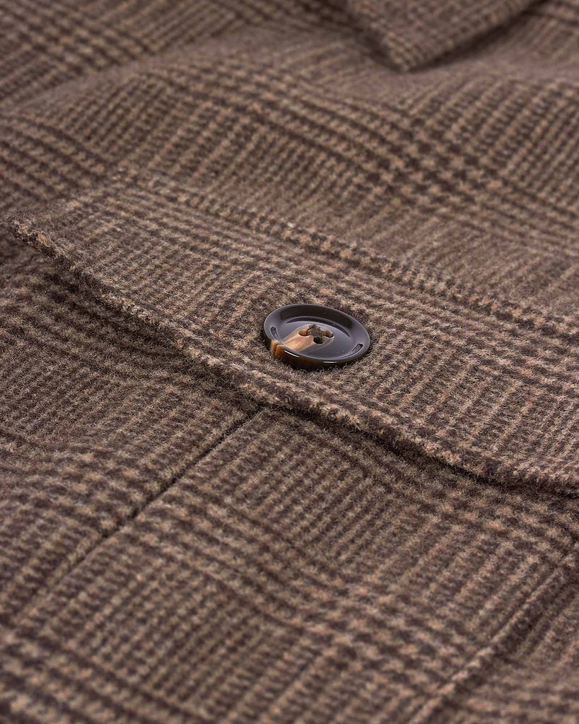 Safari Check Overshirt Brun