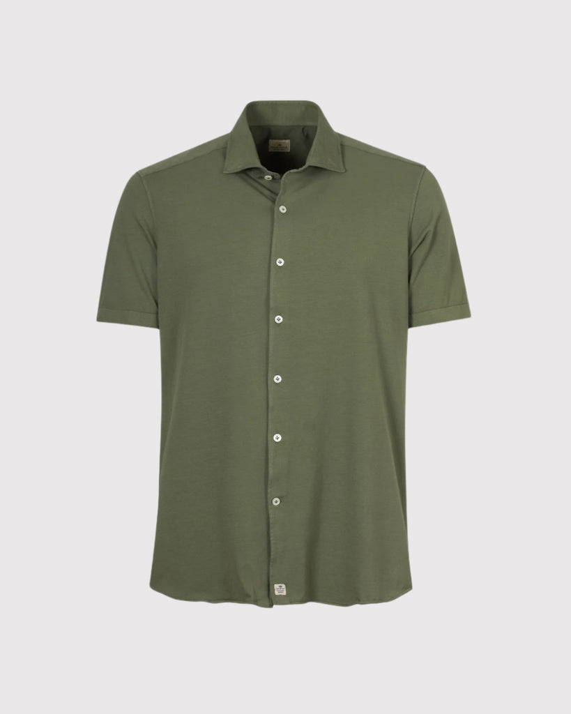 Kortærmet Jersey Skjorte Olive