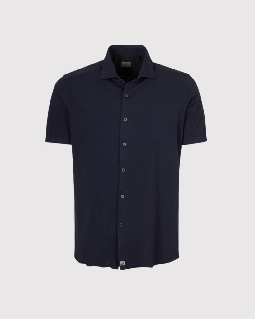 Kortærmet Jersey Skjorte Navy