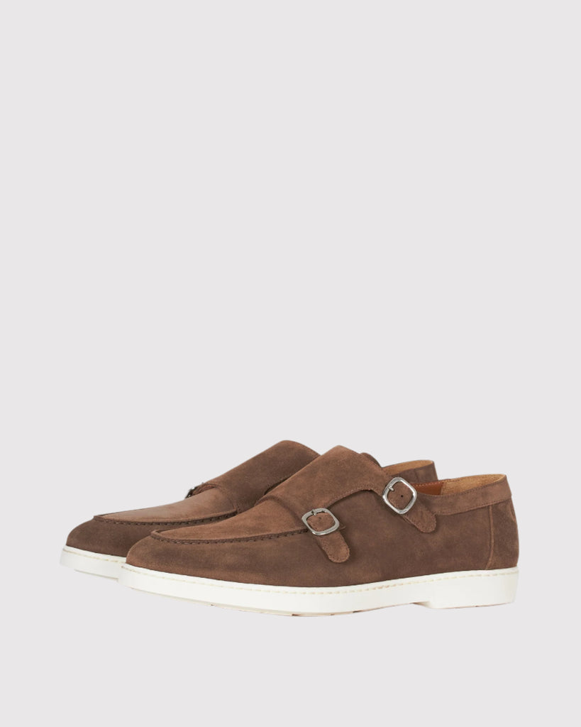 Monk Loafer Suede Brun