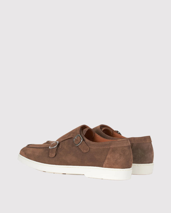 Monk Loafer Suede Brun