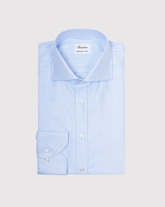 Slim Fit Structure Skjorte Lyseblå