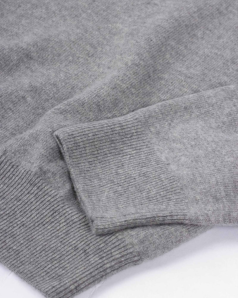 Half Zip Merino Strik Grå