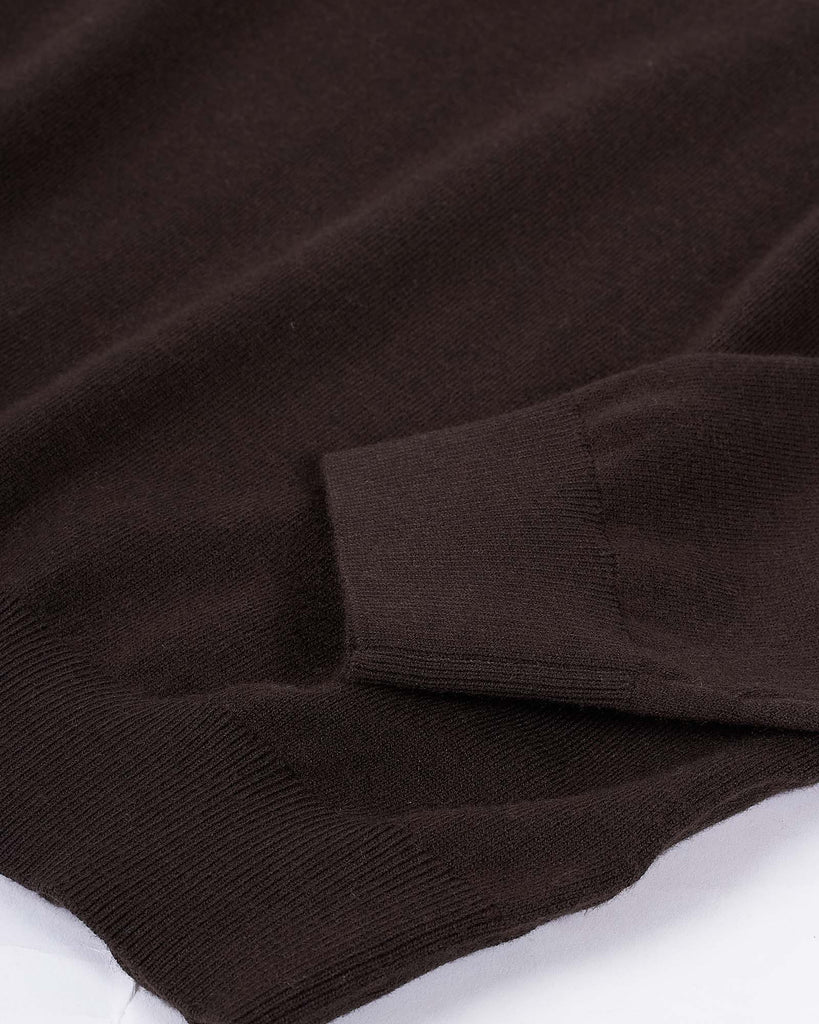 Visc Cashmere Rollneck Brun