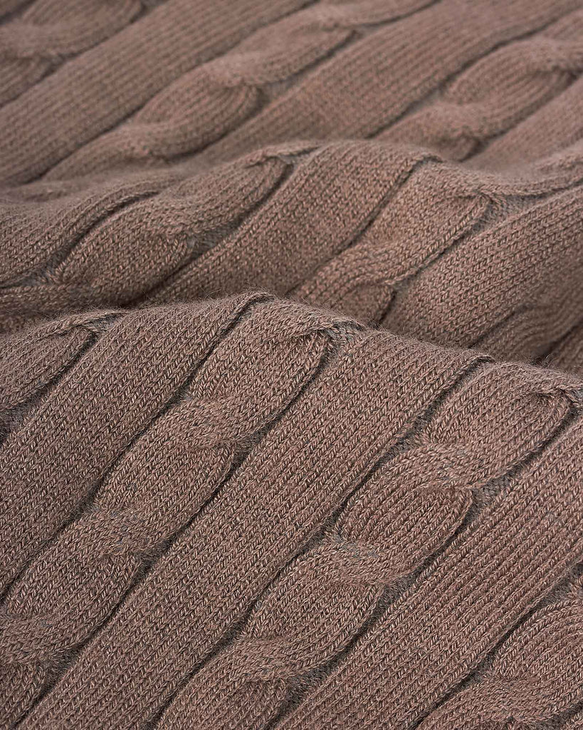 Visc Cashmere Cable Sand