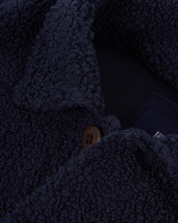 Pile Fleece Overshirt Blå