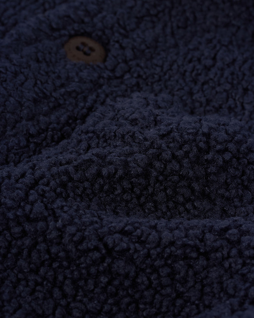Pile Fleece Overshirt Blå