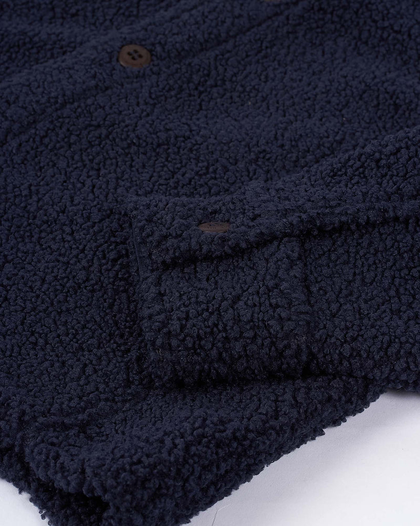 Pile Fleece Overshirt Blå
