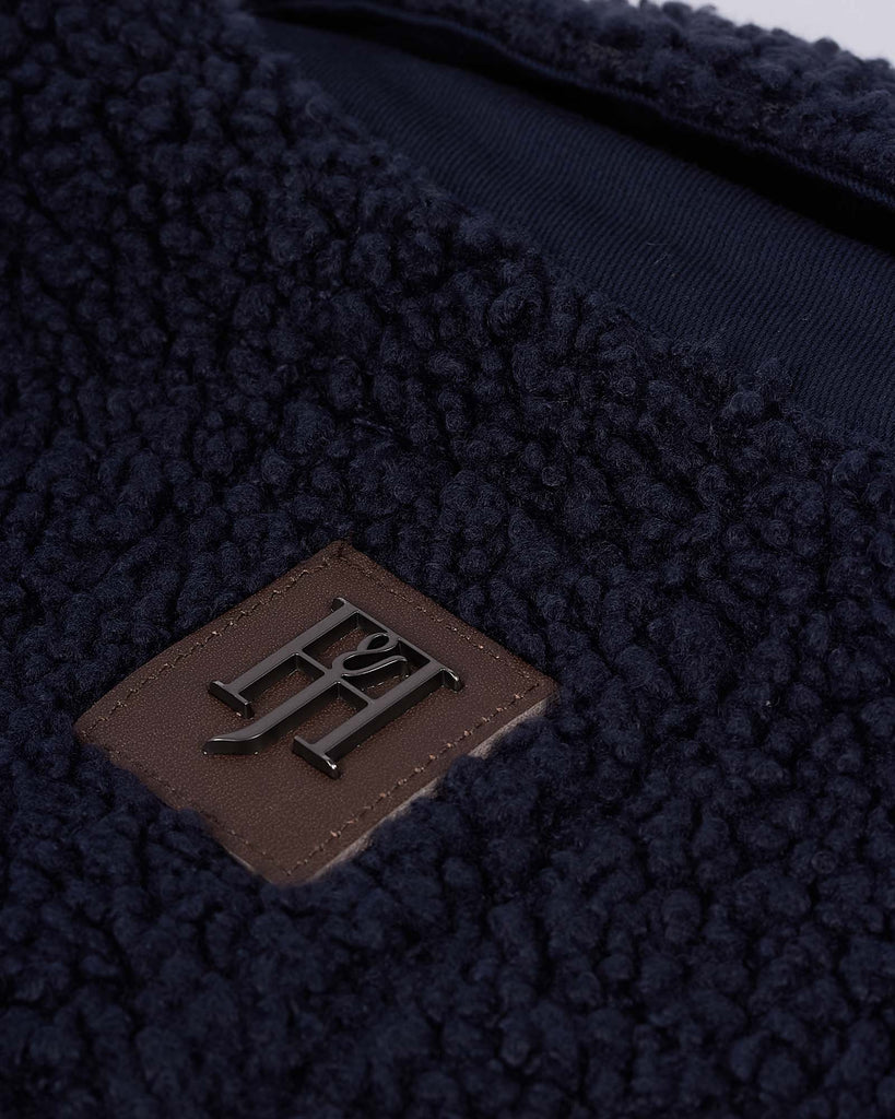 Pile Fleece Overshirt Blå