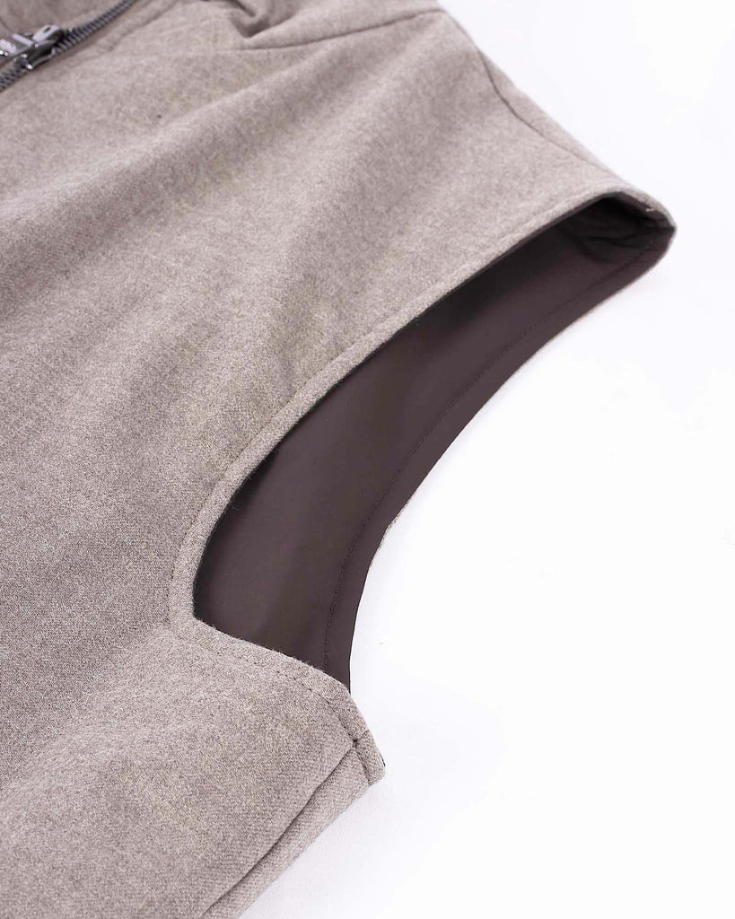 Reversible Padded Vest Taupe