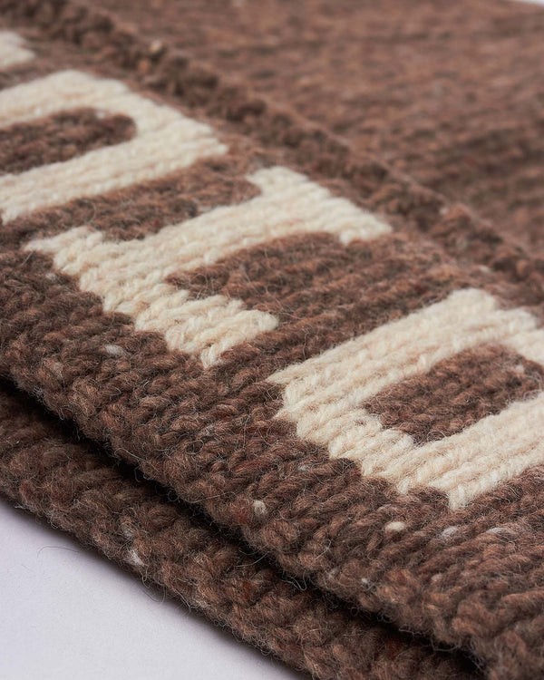 Tweed Polo Beanie Brun