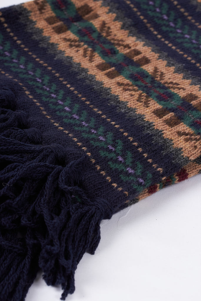 Fair Isle Scarf Blå