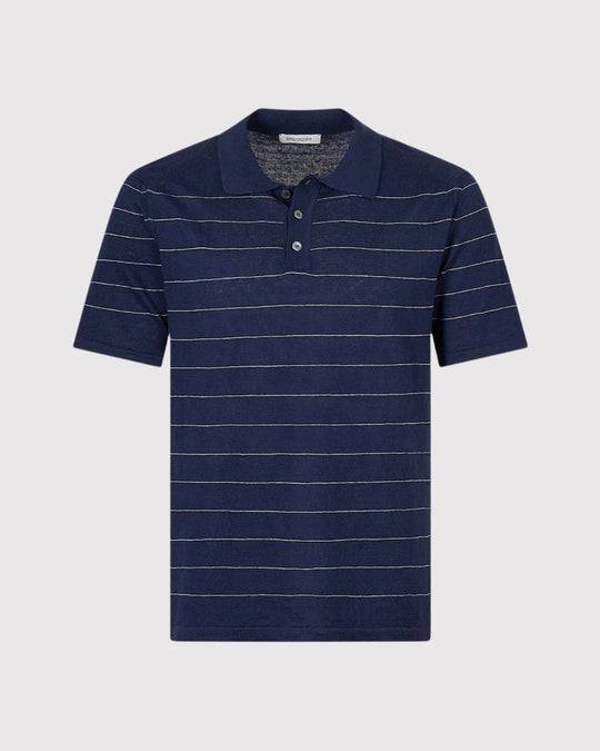 Stribet Polo Blå