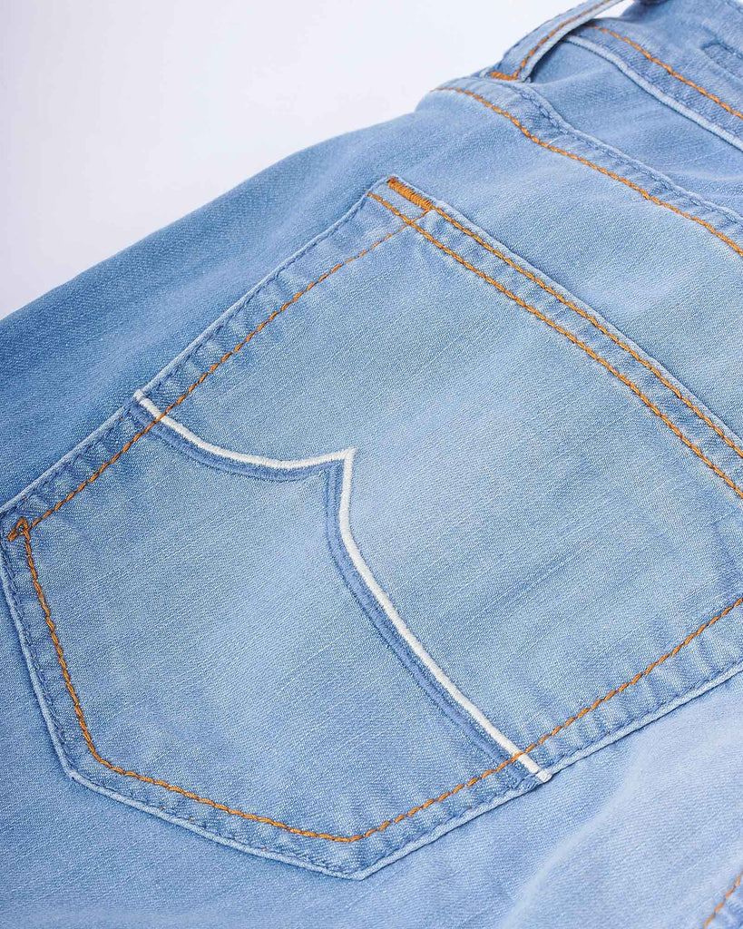 Washed Jeans Bard Blå