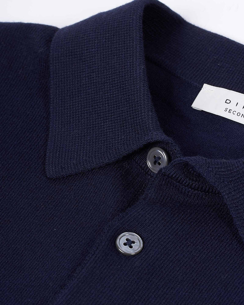 Visc Cashmere Polo Blå