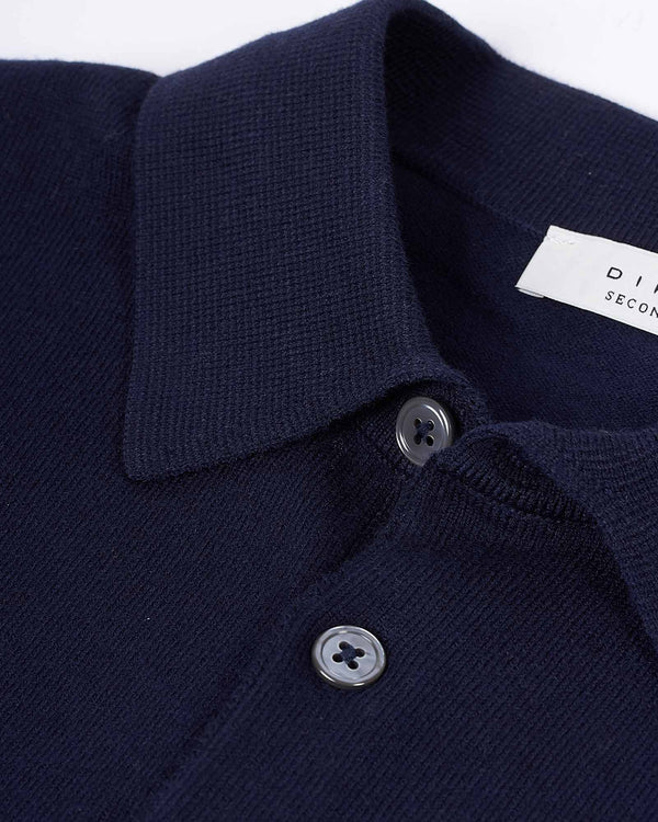 Visc Cashmere Polo Blå
