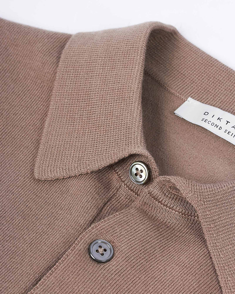 Visc Cashmere Polo Sand