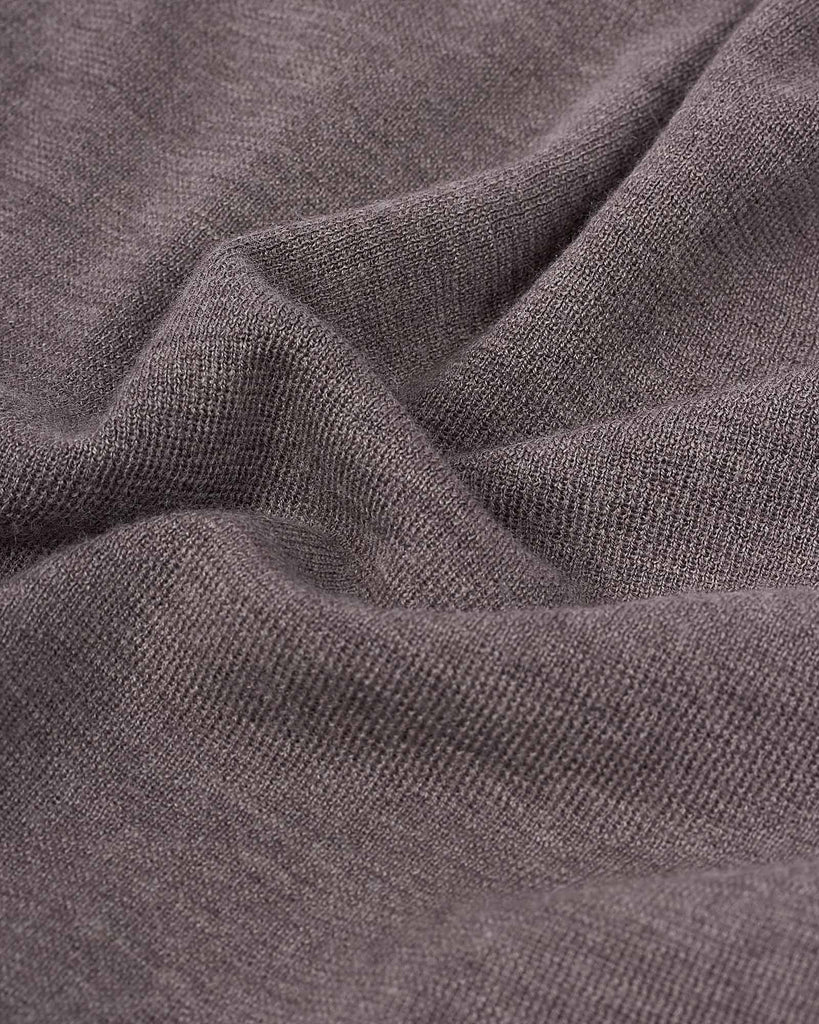 Merino Zip Cardigan Taupe