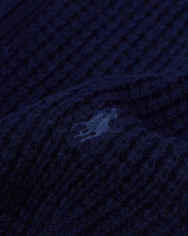 Half Zip Txt Knit Blå