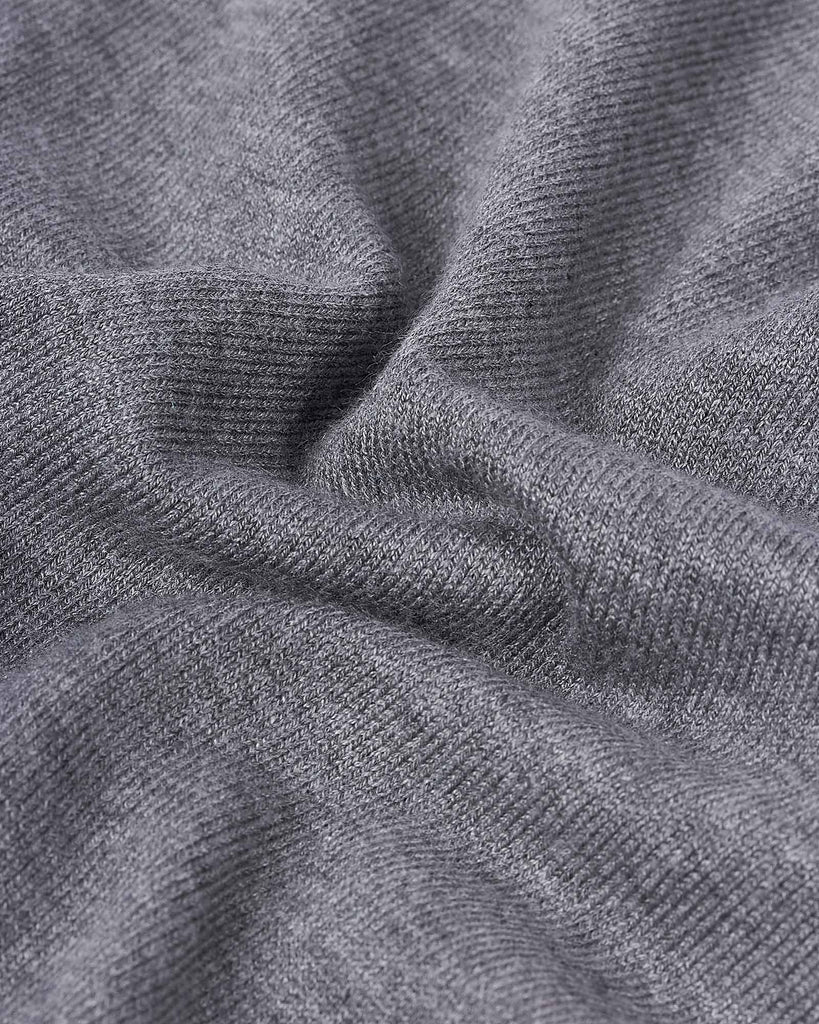 Visc Cashmere Zip Strik Grå