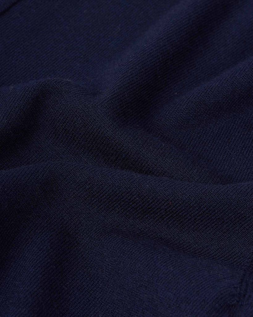 Visc Cashmere Zip Strik Blå