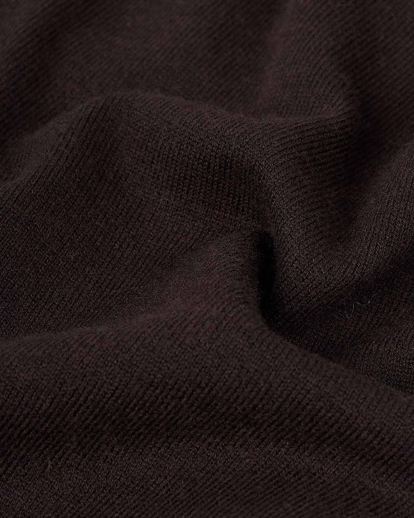 Visc Cashmere Zip Strik Brun