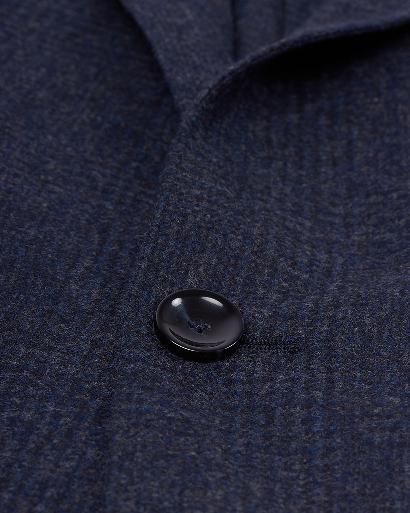 Check Wool Blazer Blå