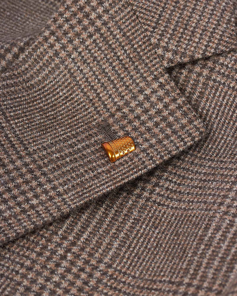 Check Wool Blazer Brun