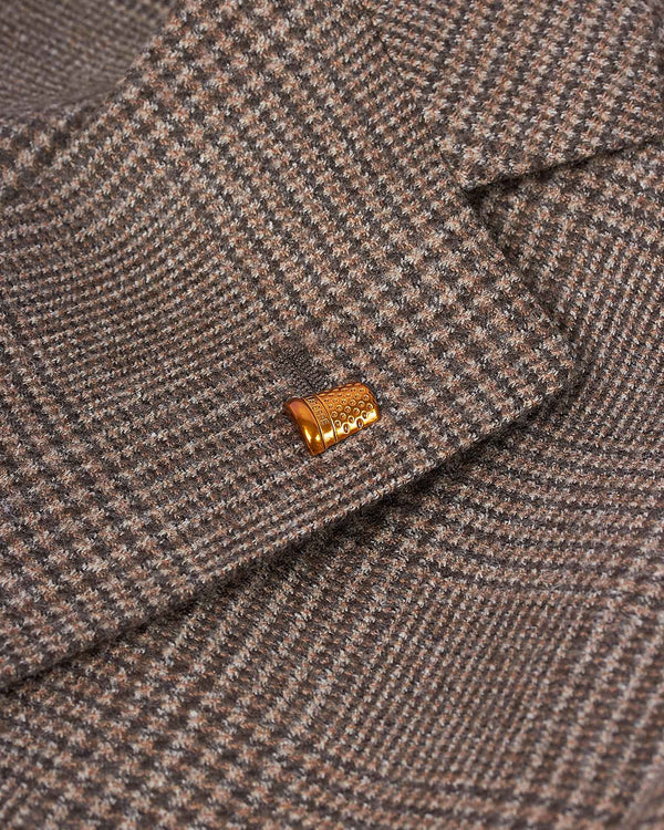 Check Wool Blazer Brun