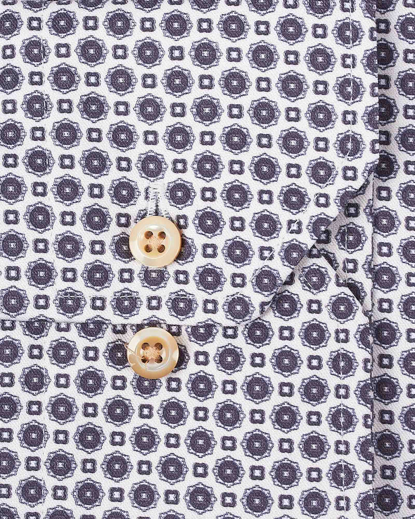 Regular Fit Pattern Shirt Creme