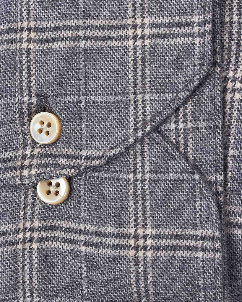 Regular Fit Flannel Check Shirt Grå