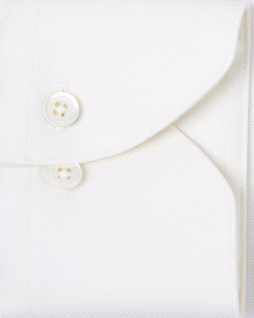 Regular Fit Skjorte Uld Creme