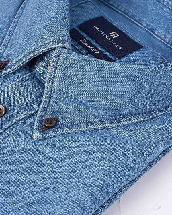 Teo Denim Shirt Blå
