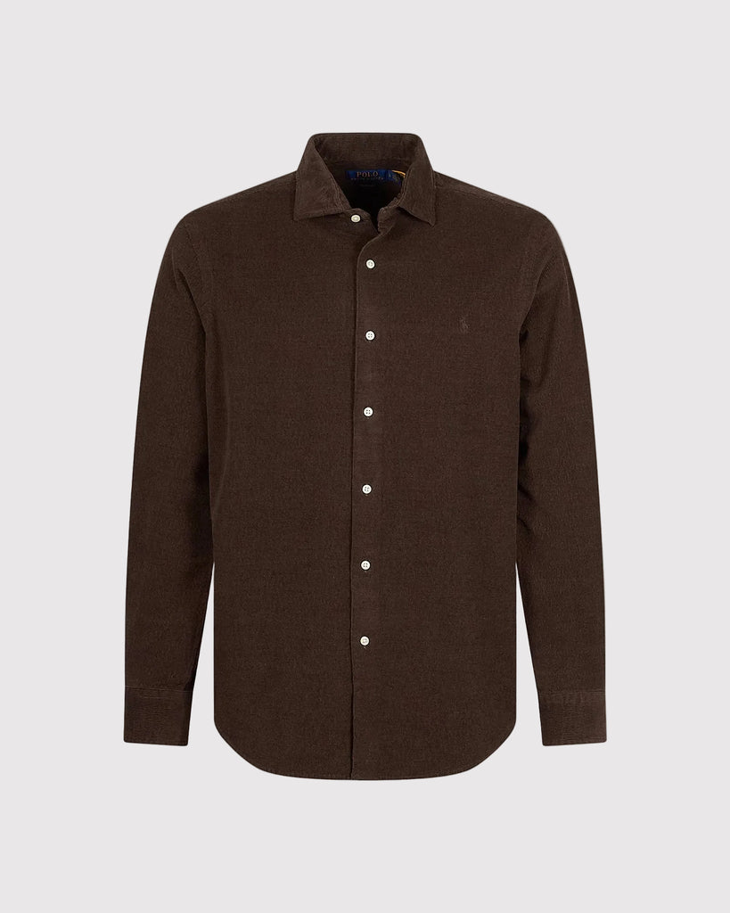 Pinwale Cord Shirt Brun