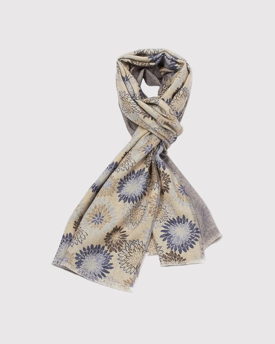 Scarf Wool Flower Sand