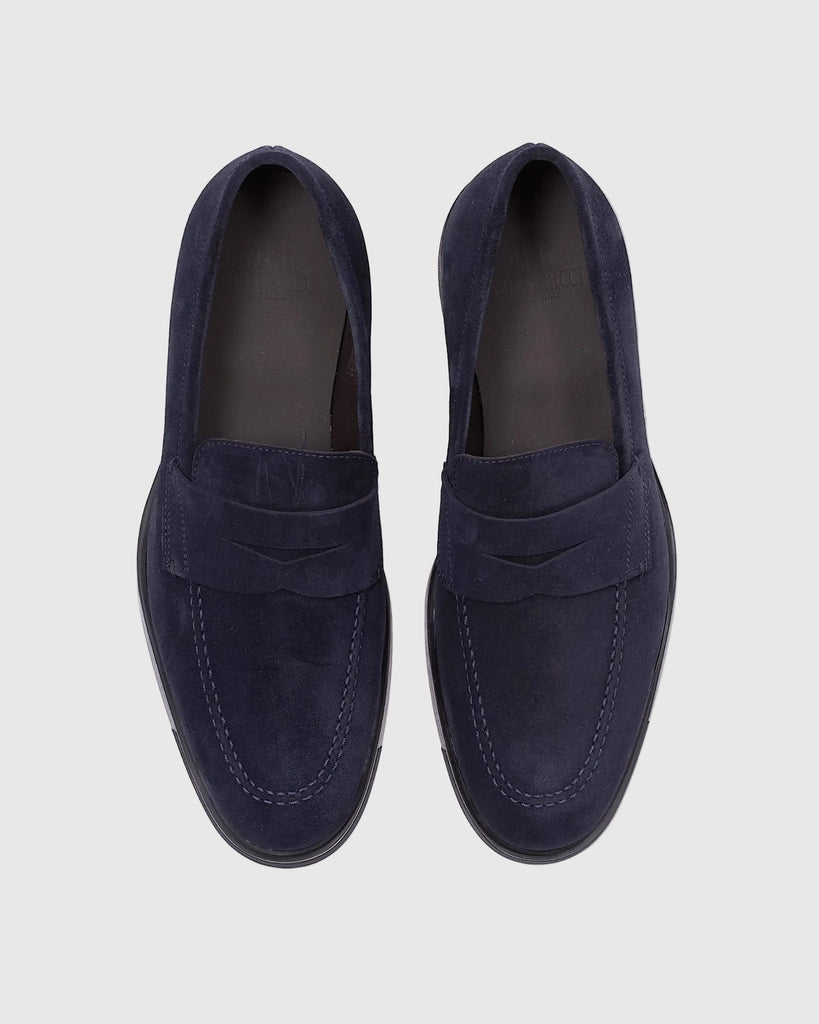 Suede Loafer Blå
