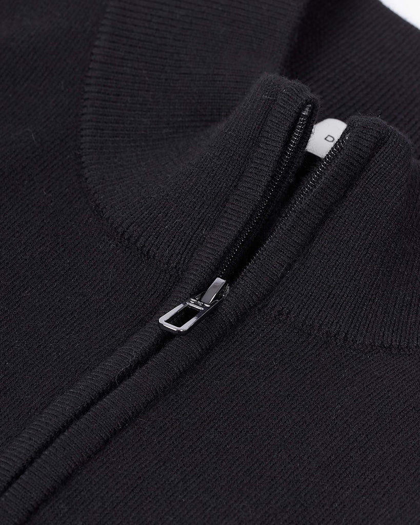 Visc Cashmere Zip Strik Sort