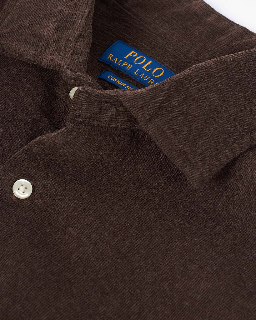 Pinwale Cord Shirt Brun