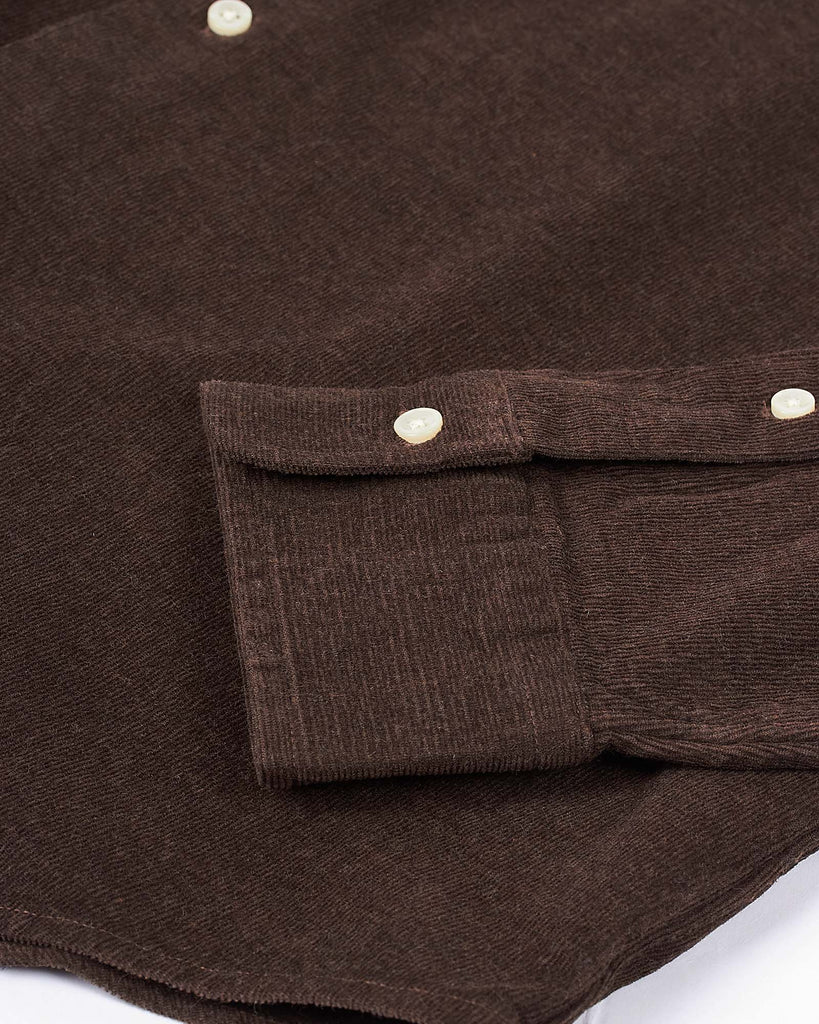 Pinwale Cord Shirt Brun