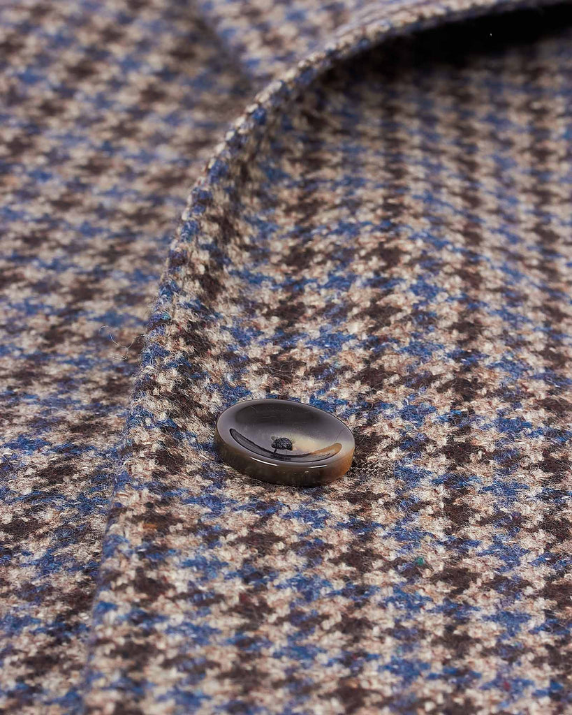 Check Wool Melange Blazer Brun