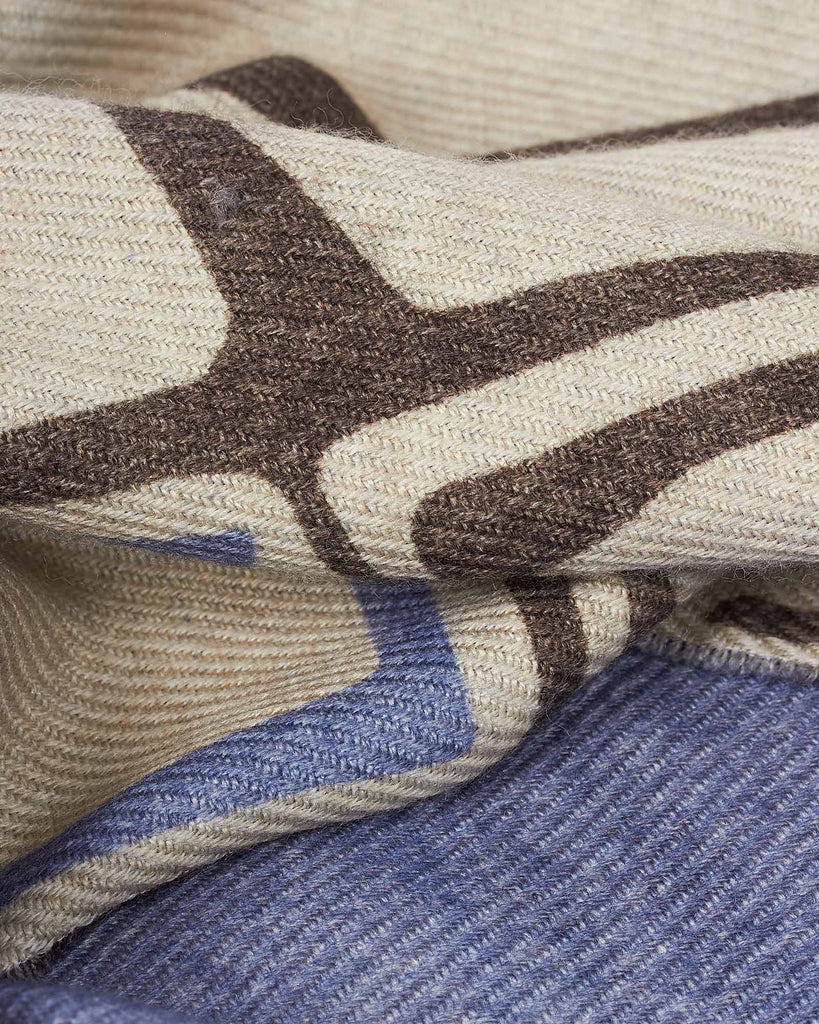 Scarf Wool Two Face Sand