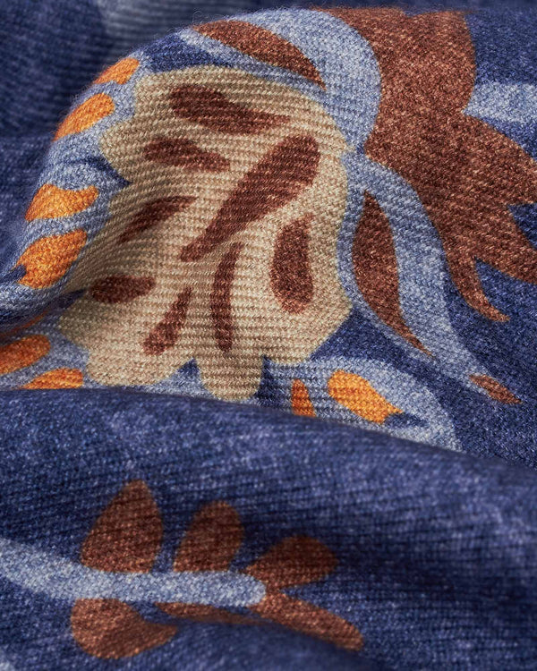 Scarf Wool Two Face Blå