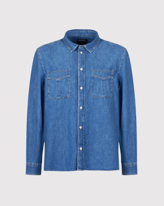 Denim Regular Camicia Blå