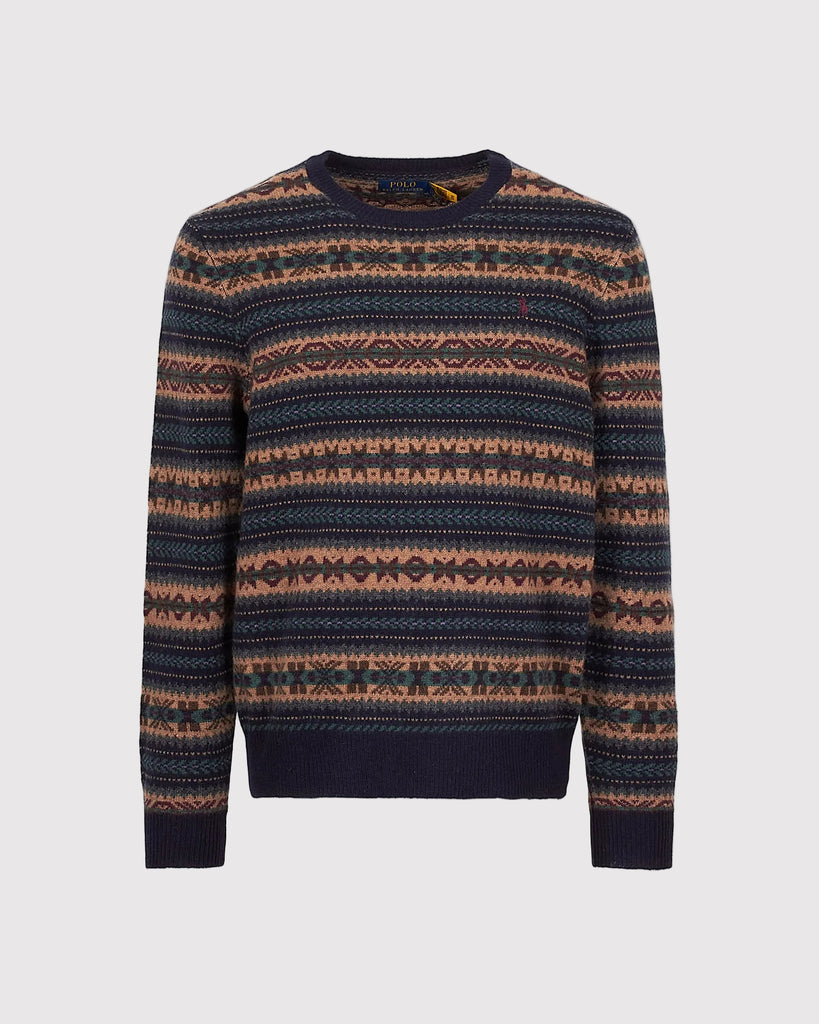 Fair Isle Strik Blå