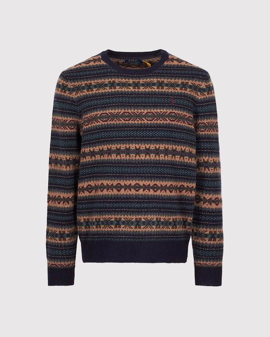 Fair Isle Strik Blå