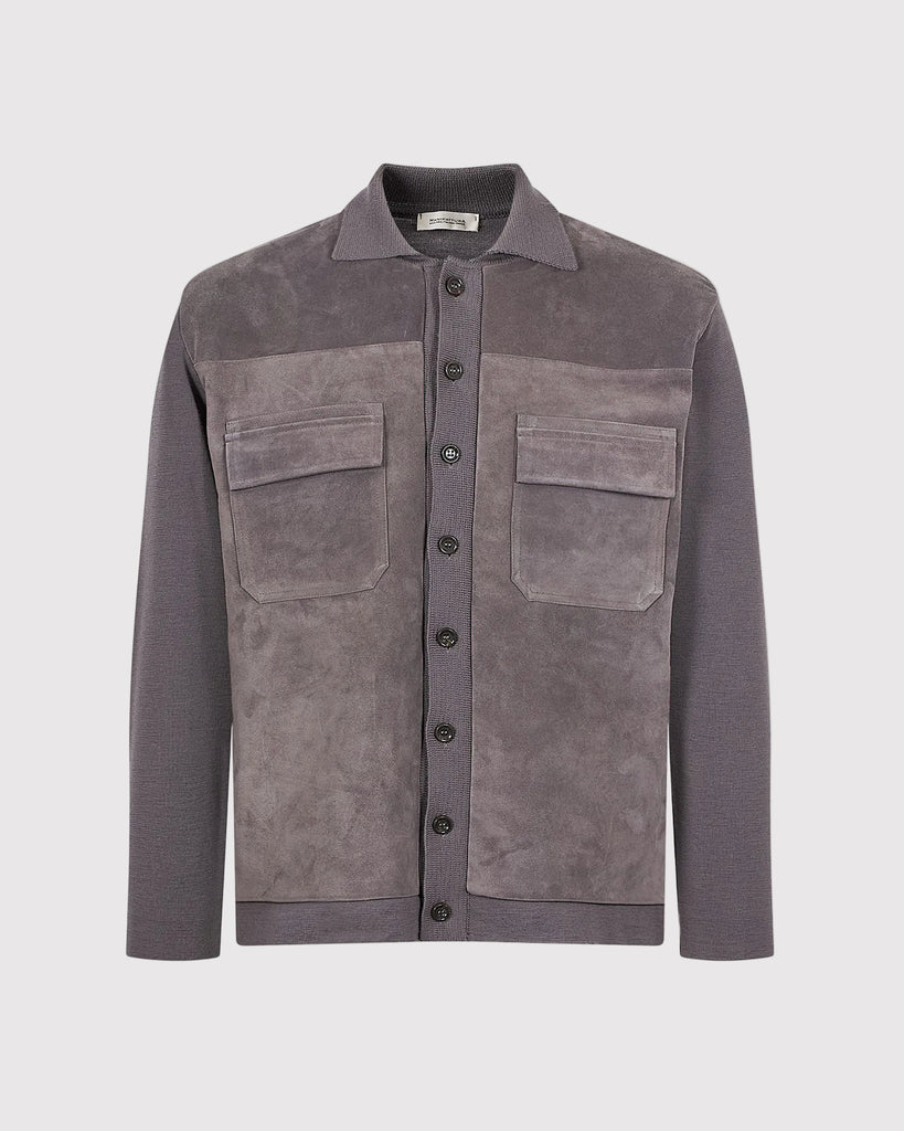 Suede Cardigan Grå