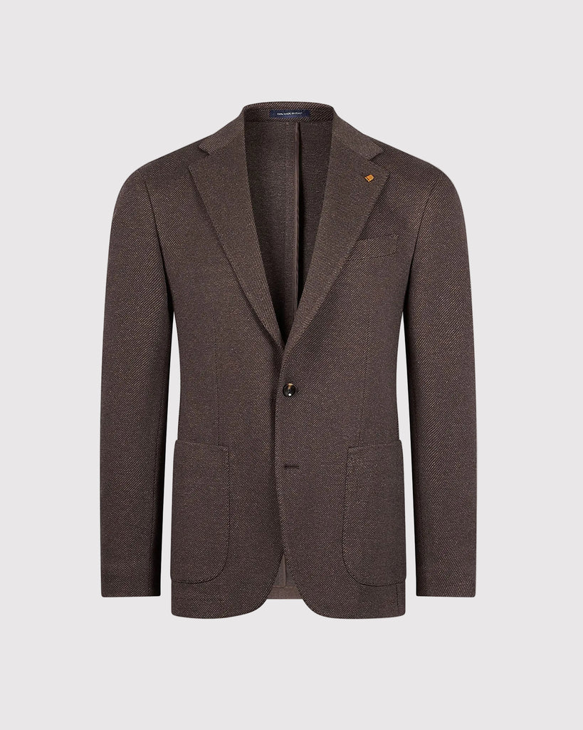 Jersey Diagonal Blazer Brun