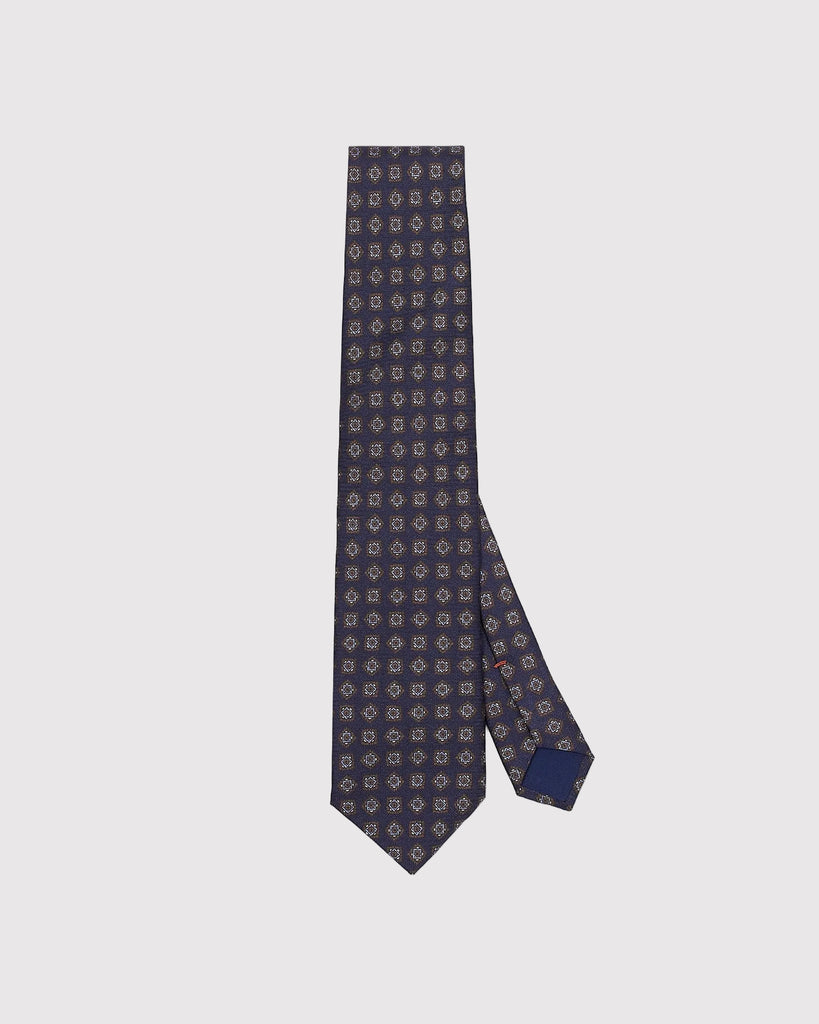 Tie Geometric Blå