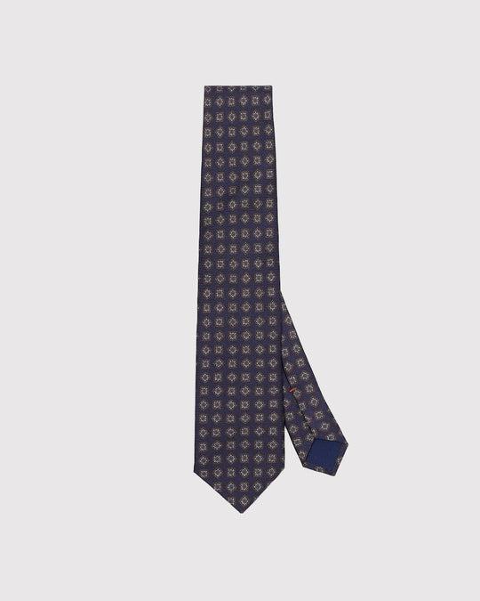 Tie Geometric Blå
