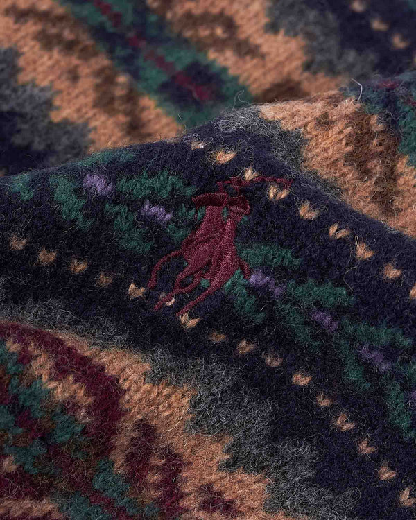 Fair Isle Strik Blå
